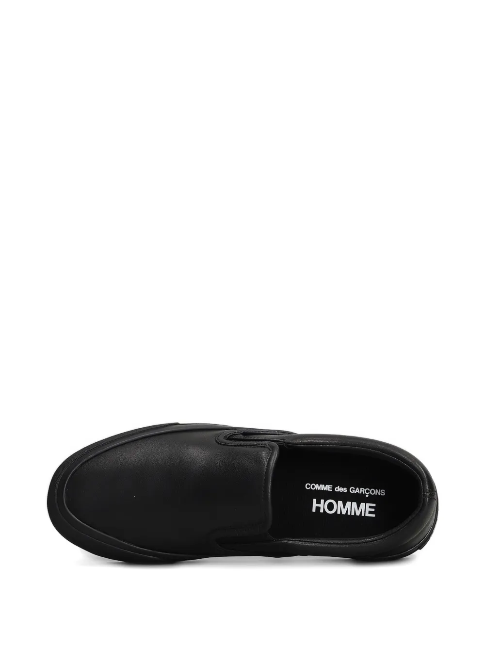 Comme des Garçons Homme Steer leren sneakers Zwart