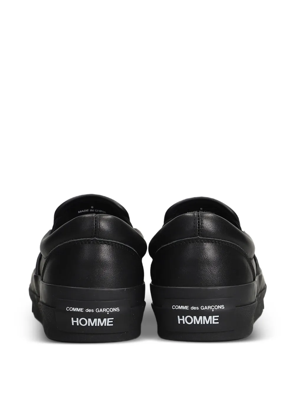 Comme des Garçons Homme Steer leren sneakers Zwart