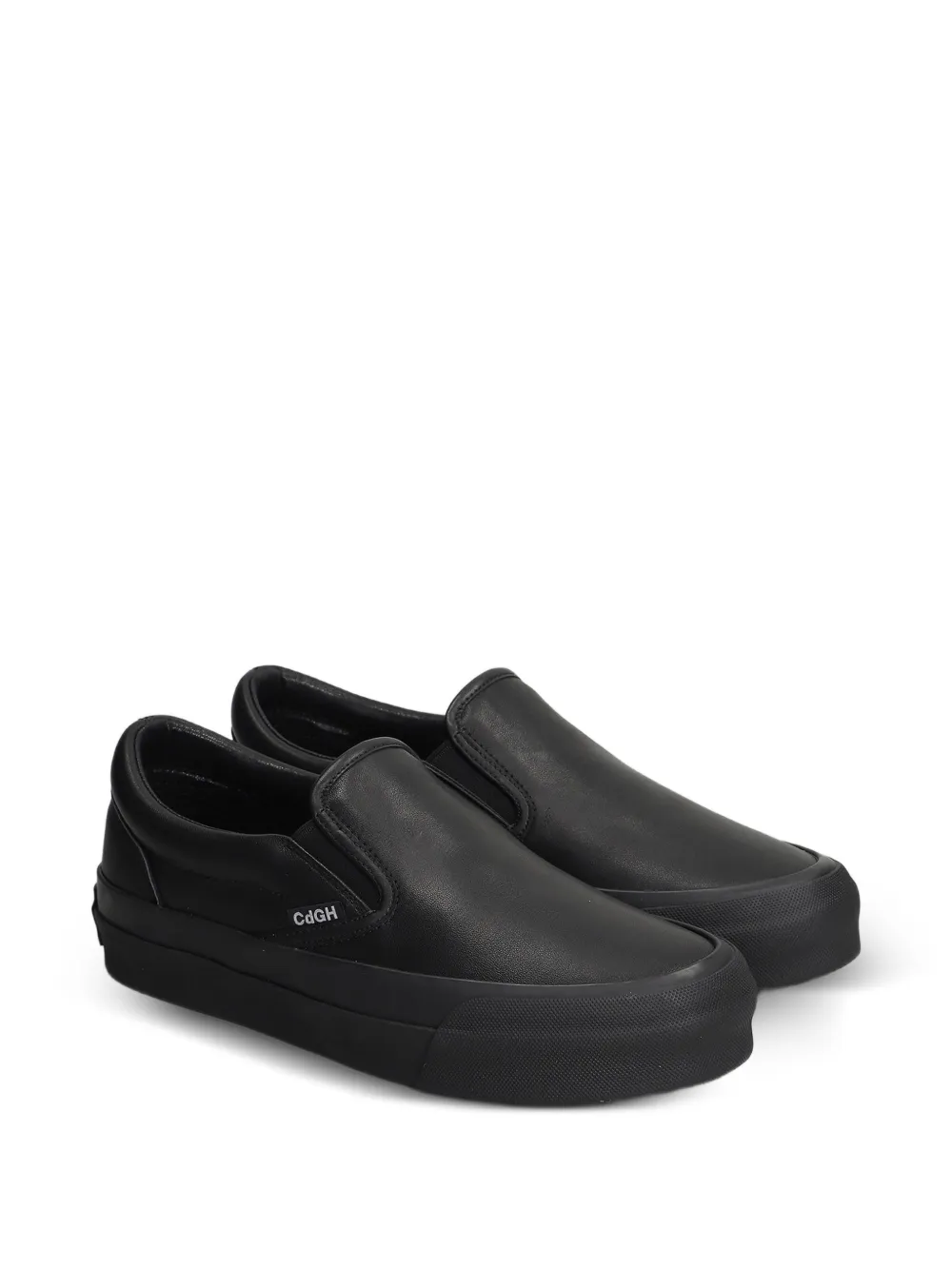Comme des Garçons Homme Steer leren sneakers Zwart