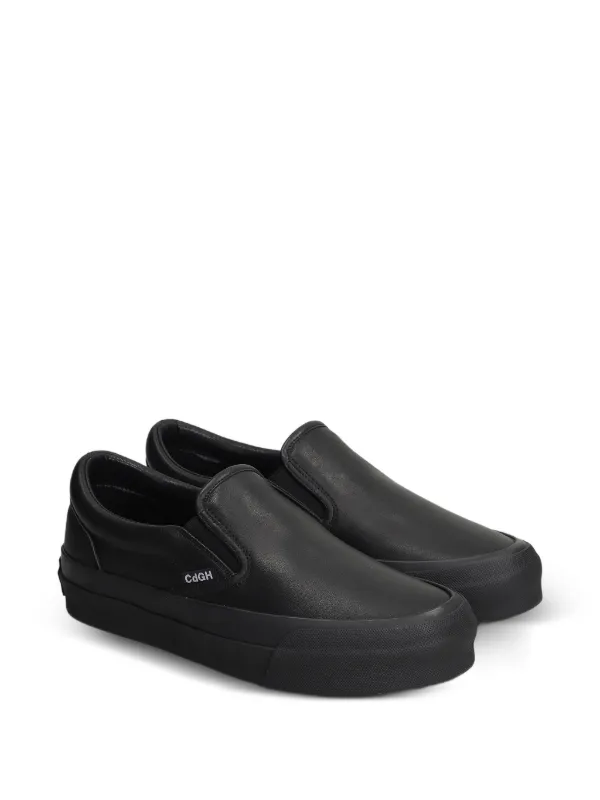 Comme Des Garçons Homme Steer slip-on Leather Sneakers | Black