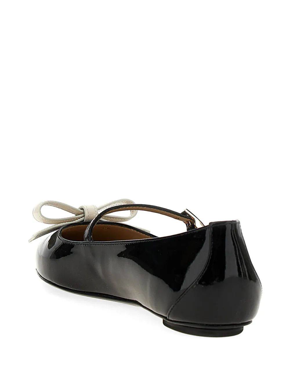 Stuart Weitzman Stuart Felicity Mary Jane bow-detail flat pumps Zwart