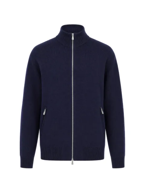 Brunello Cucinelli zip-up ribbed-trim cardigan