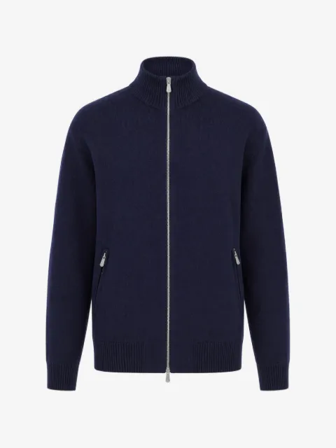 Brunello Cucinelli zip-up ribbed-trim cardigan