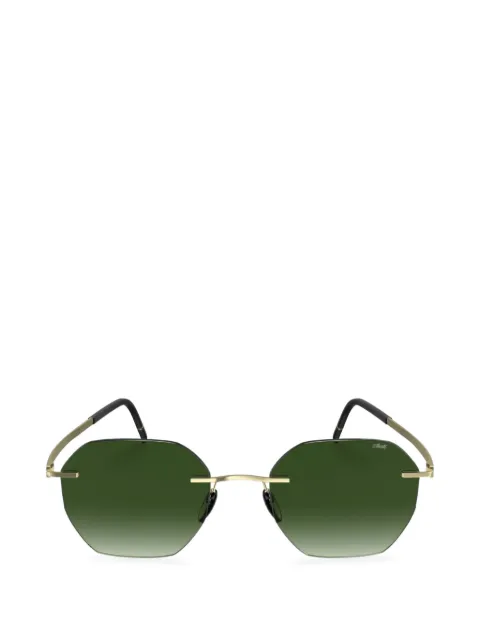 Silhouette rimless geometric-frame sunglasses