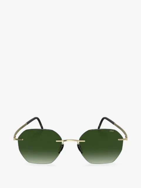 Silhouette rimless geometric-frame sunglasses