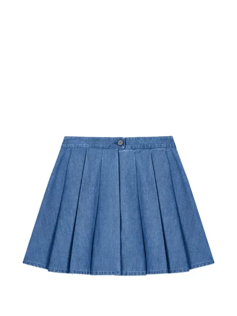 Emporio Armani Eagle Club pleated denim shorts