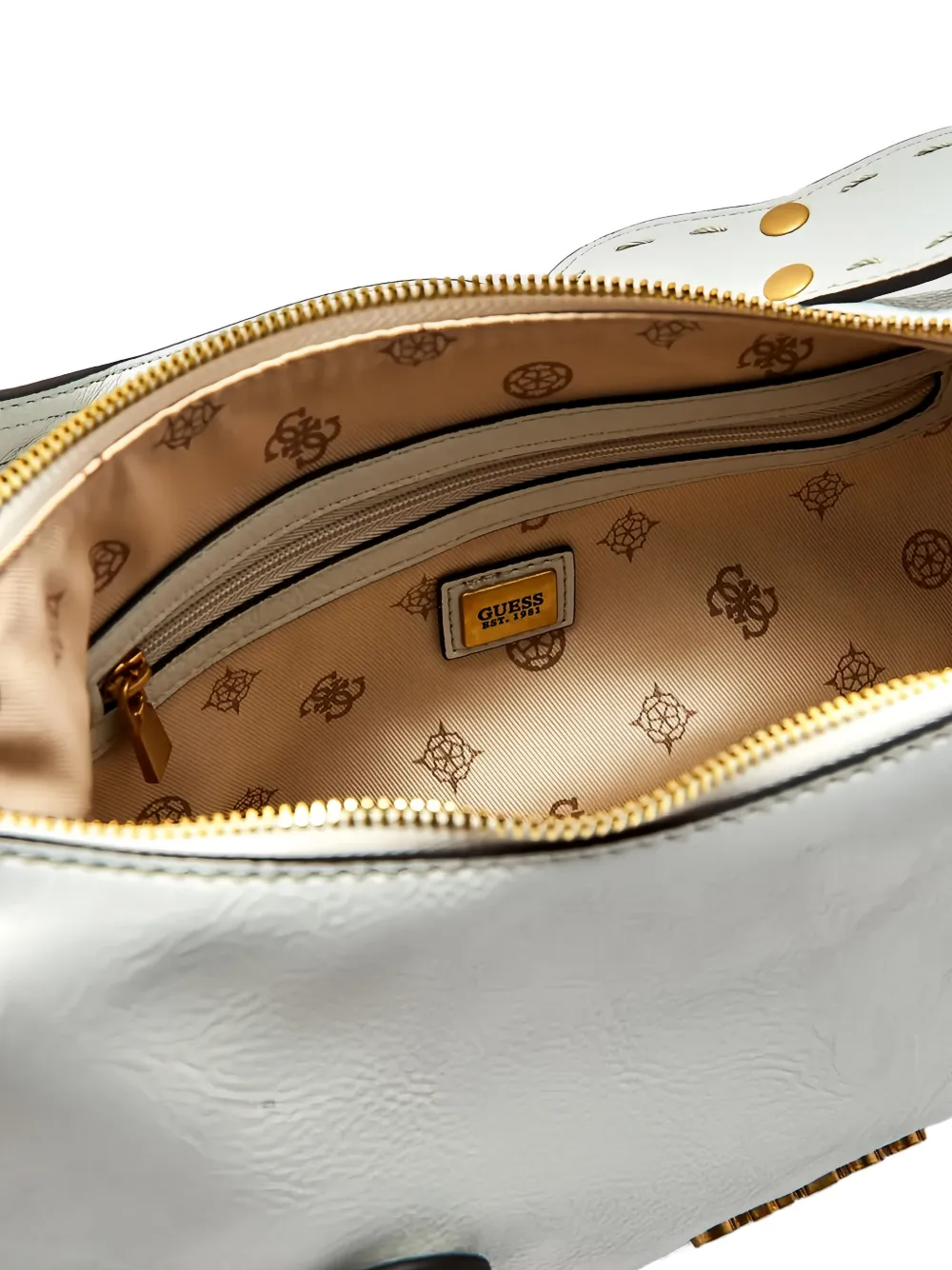GUESS USA Natalya schoudertas verfraaid met studs Grijs