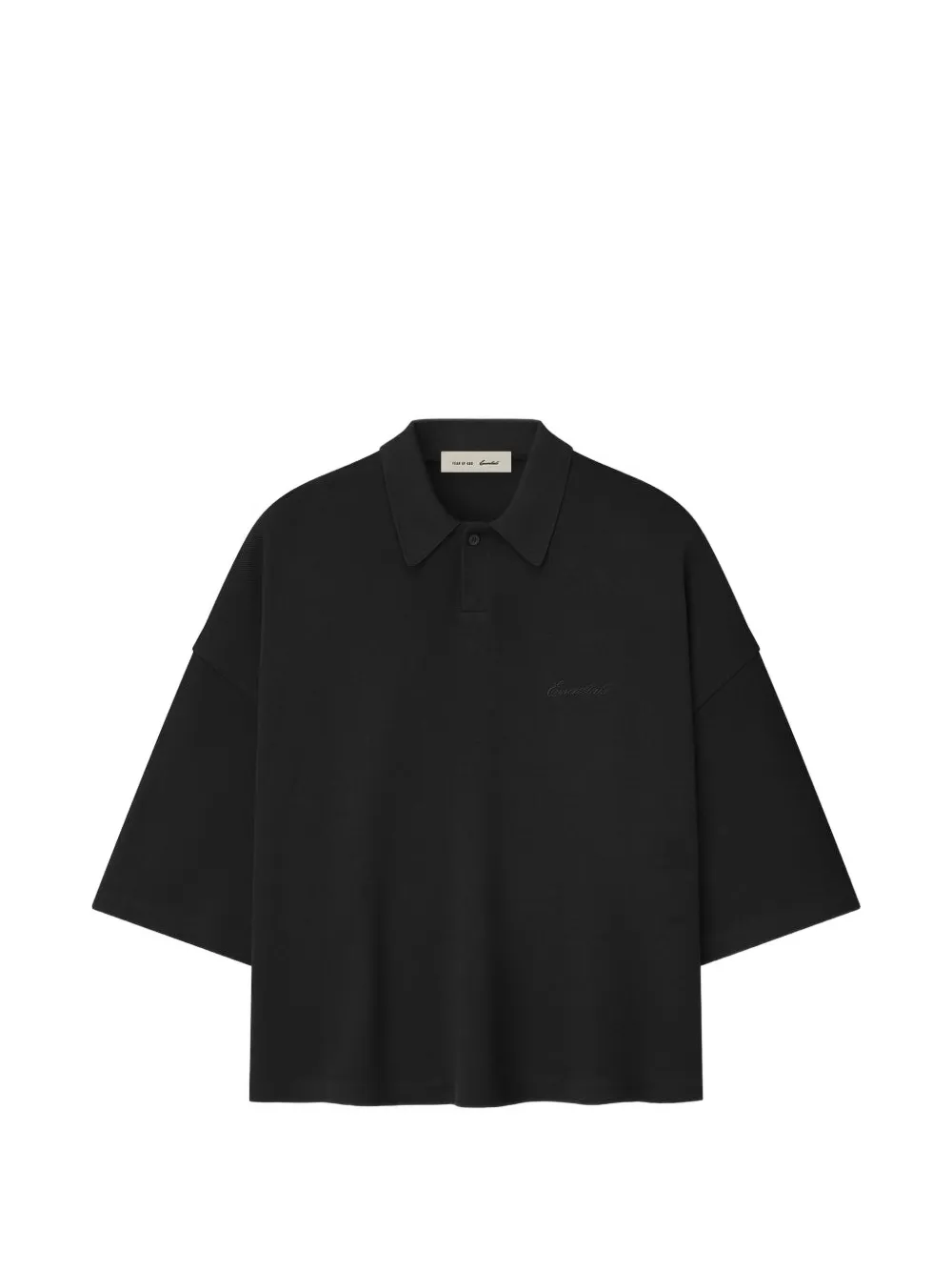 FEAR OF GOD ESSENTIALS logo-embroidered polo shirt - Nero