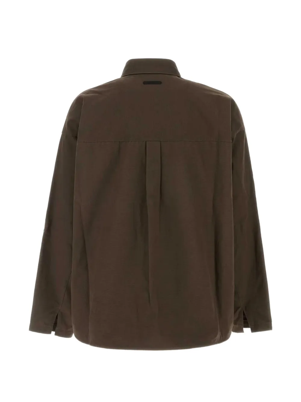FEAR OF GOD ESSENTIALS Shirtjack met geborduurd logo Bruin