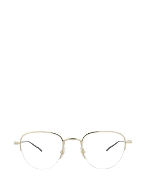 Montblanc square-frame half-rim glasses