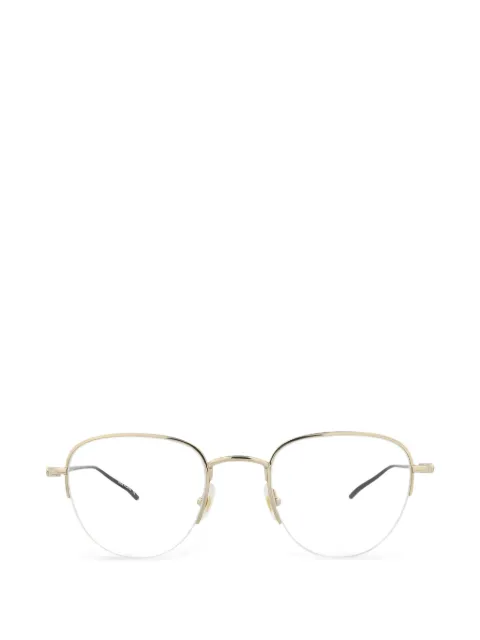 Montblanc square-frame half-rim glasses