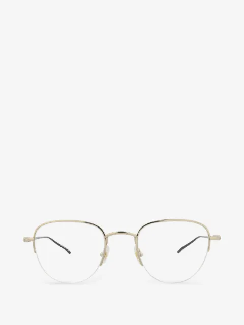 Montblanc square-frame half-rim glasses