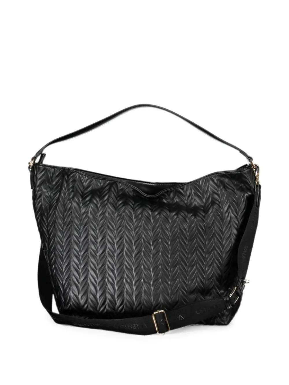 MARIO VALENTINO Shopper met logoplakkaat Zwart