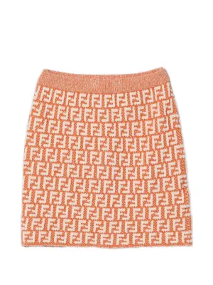 Fendi Kids ロゴ スカート | オレンジ | FARFETCH JP