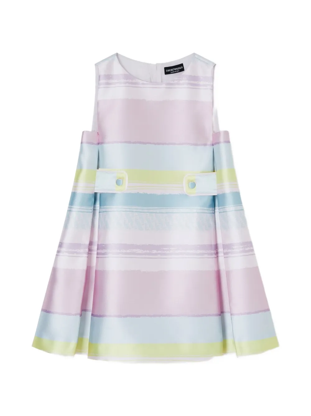 Emporio Armani Kids striped sleeveless dress - Rosa