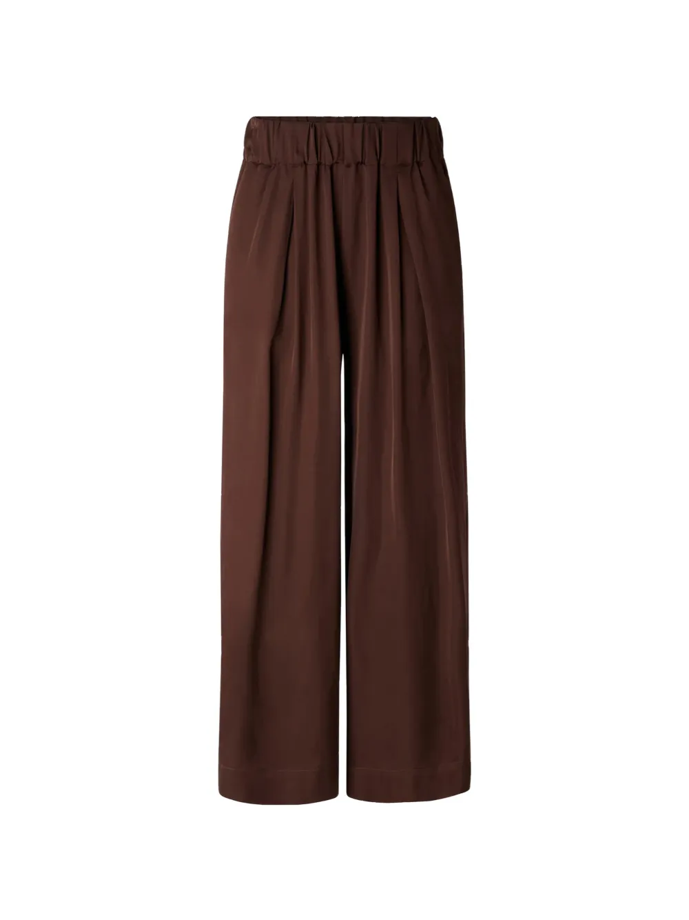 Sessùn Isla Night pleated-front elasticated-waistband trousers - Marrone