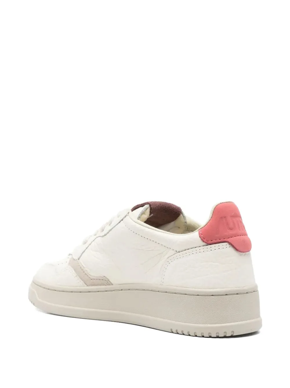 Autry Medalist panelled leather sneakers Beige