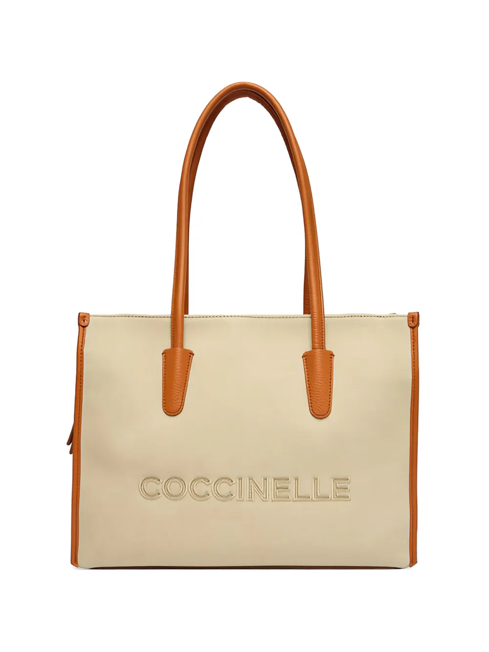 Coccinelle Myrtha embossed tote bag - Neutrals