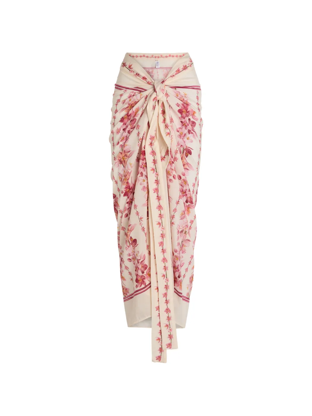 Agua By Agua Bendita Lavanda Cauca floral-print knot-detail pareo - Neutrals