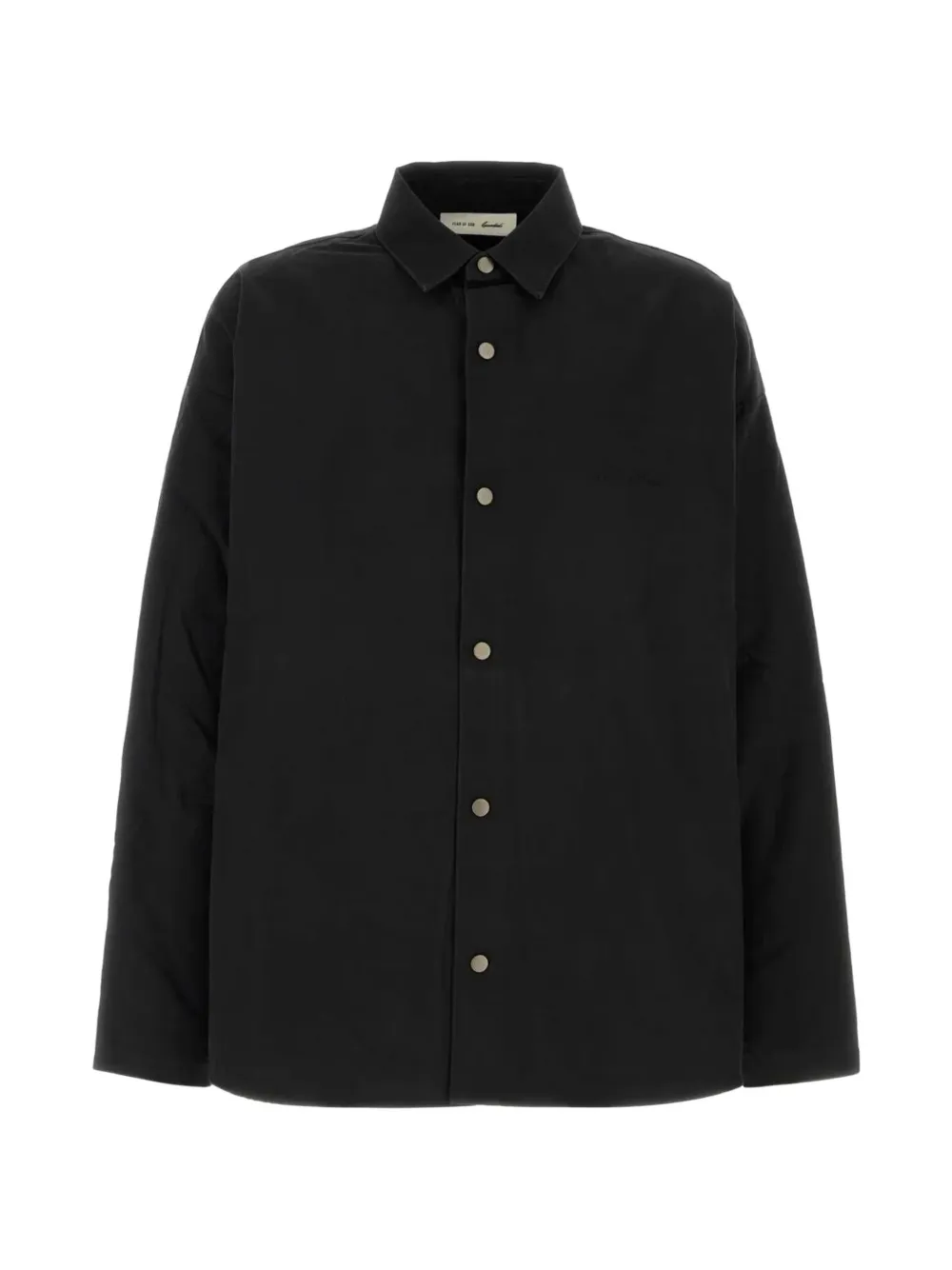 FEAR OF GOD ESSENTIALS logo-embroidered press-stud overshirt - Schwarz