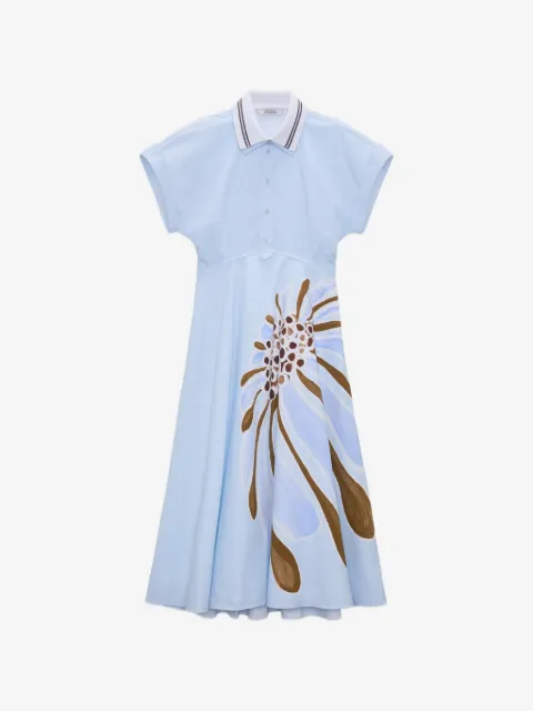 Dorothee Schumacher Floral Power klänning med pikékrage och tryck