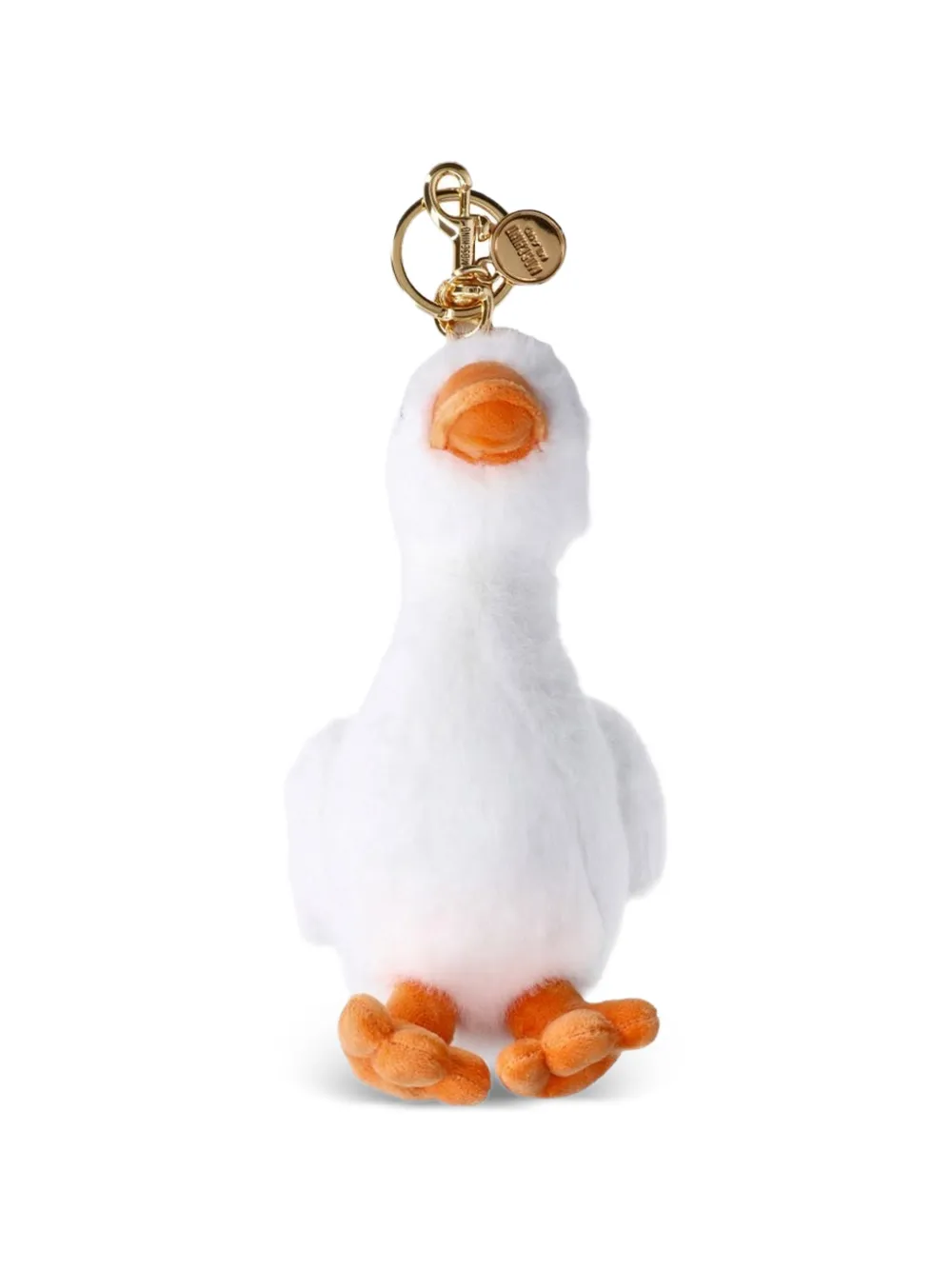 Moschino goose-design keyring - Weiß