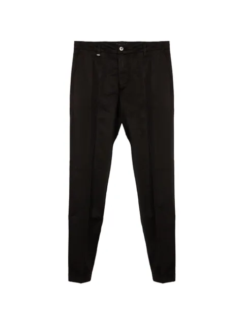 Fay pressed-crease slim-fit cotton trousers