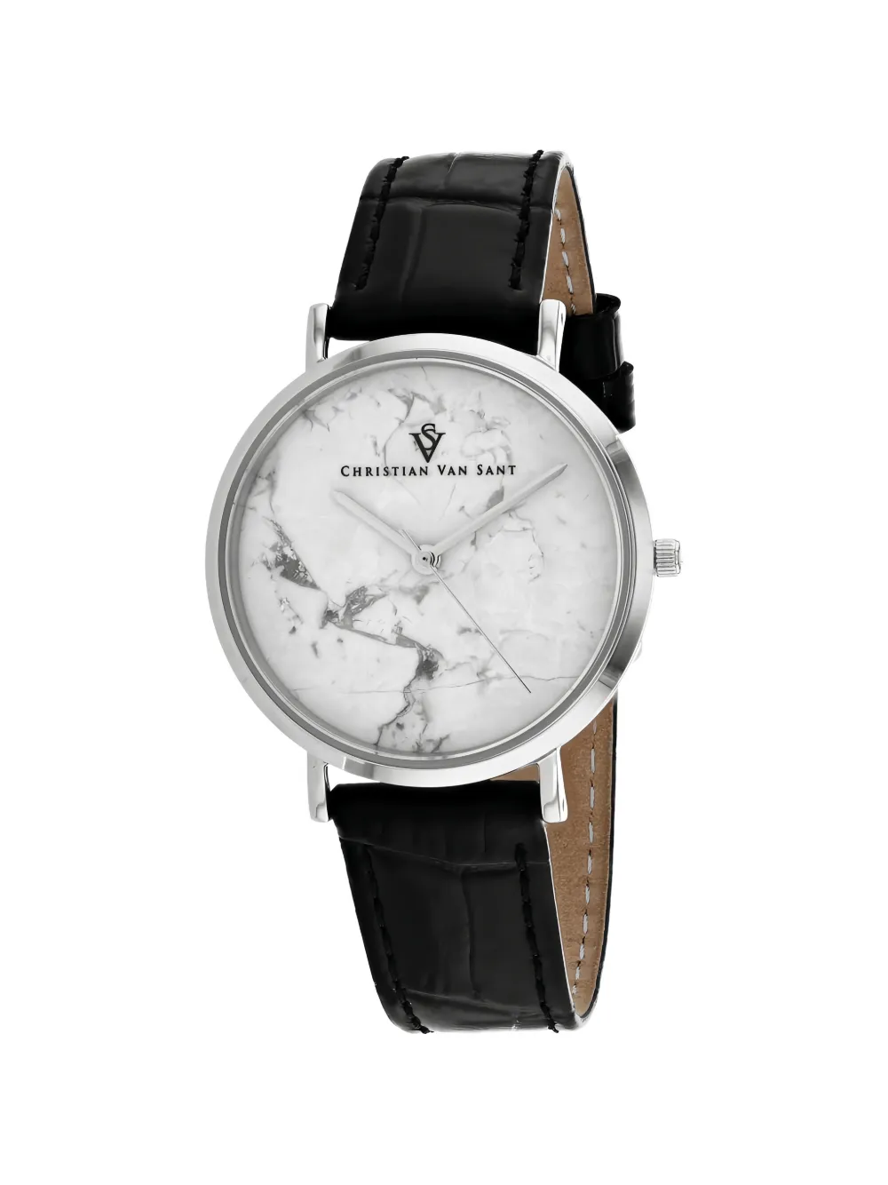 CHRISTIAN VAN SANT Lotus marble-effect 34mm watch - Bianco