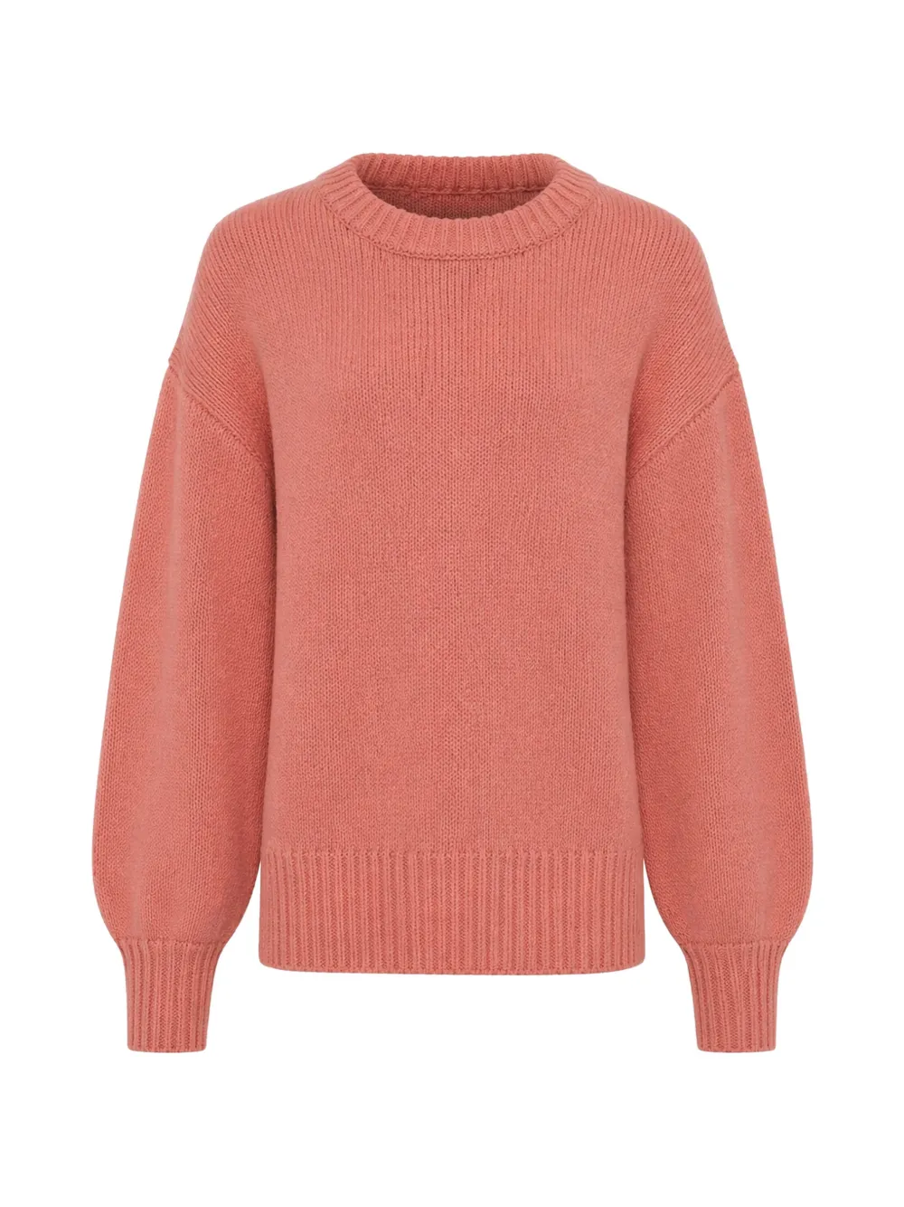 Amiya Ursa ribbed-trim dropped-shoulder cashmere jumper - Rosa