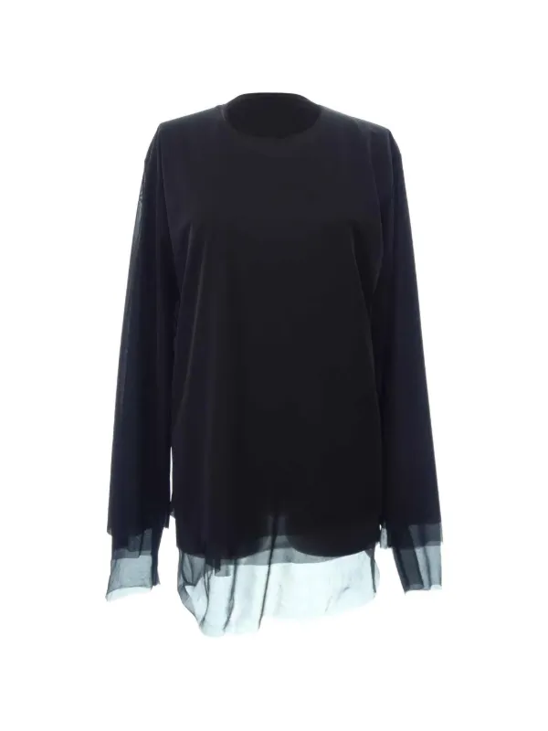 COMME des GARCONS コムデギャルソン コムコム シアーTシャツ Comme Des Garçons Comme Des Garçons シアーパネル ロングTシャツ