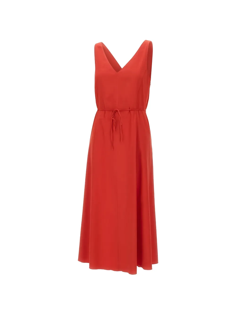 Vince drawstring V-neck midi dress - Red