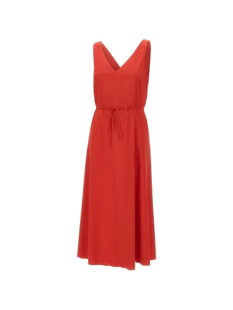 Vince drawstring V-neck midi dress