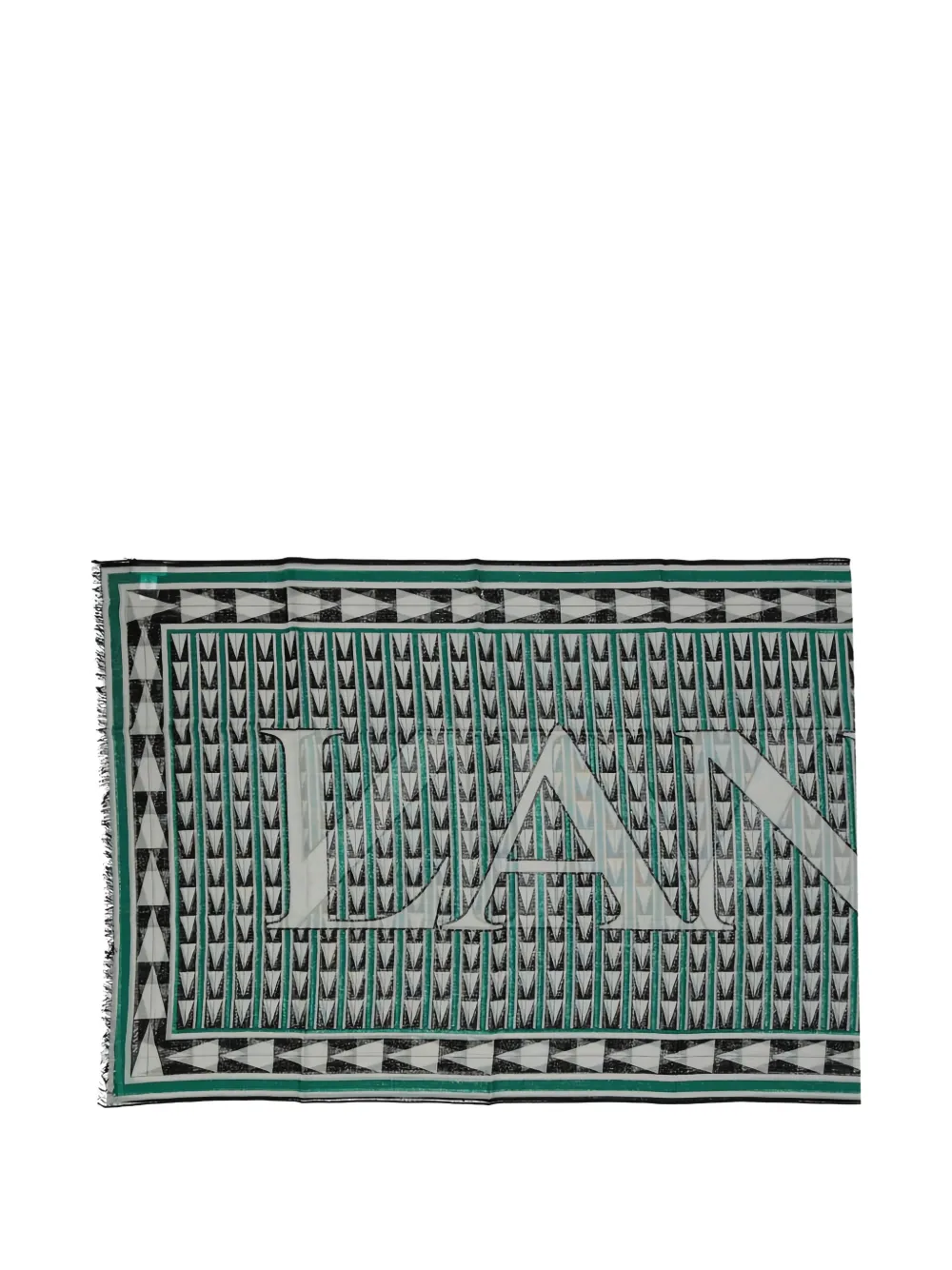 Lanvin Sjaal met geometrische print en logo Wit