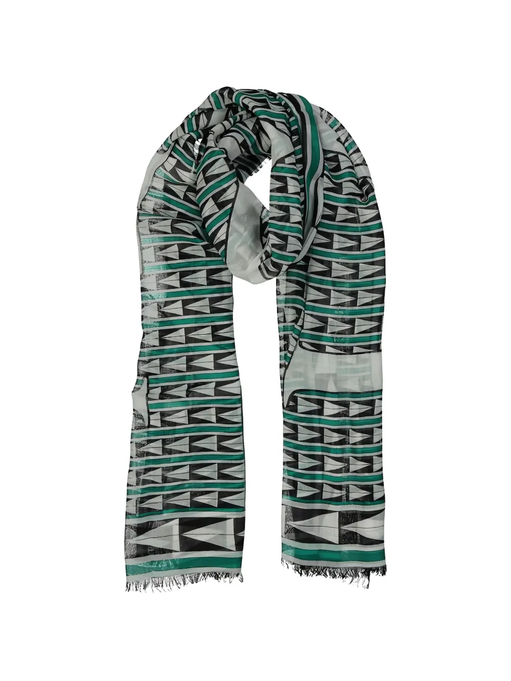 Lanvin Sjaal met geometrische print en logo Wit