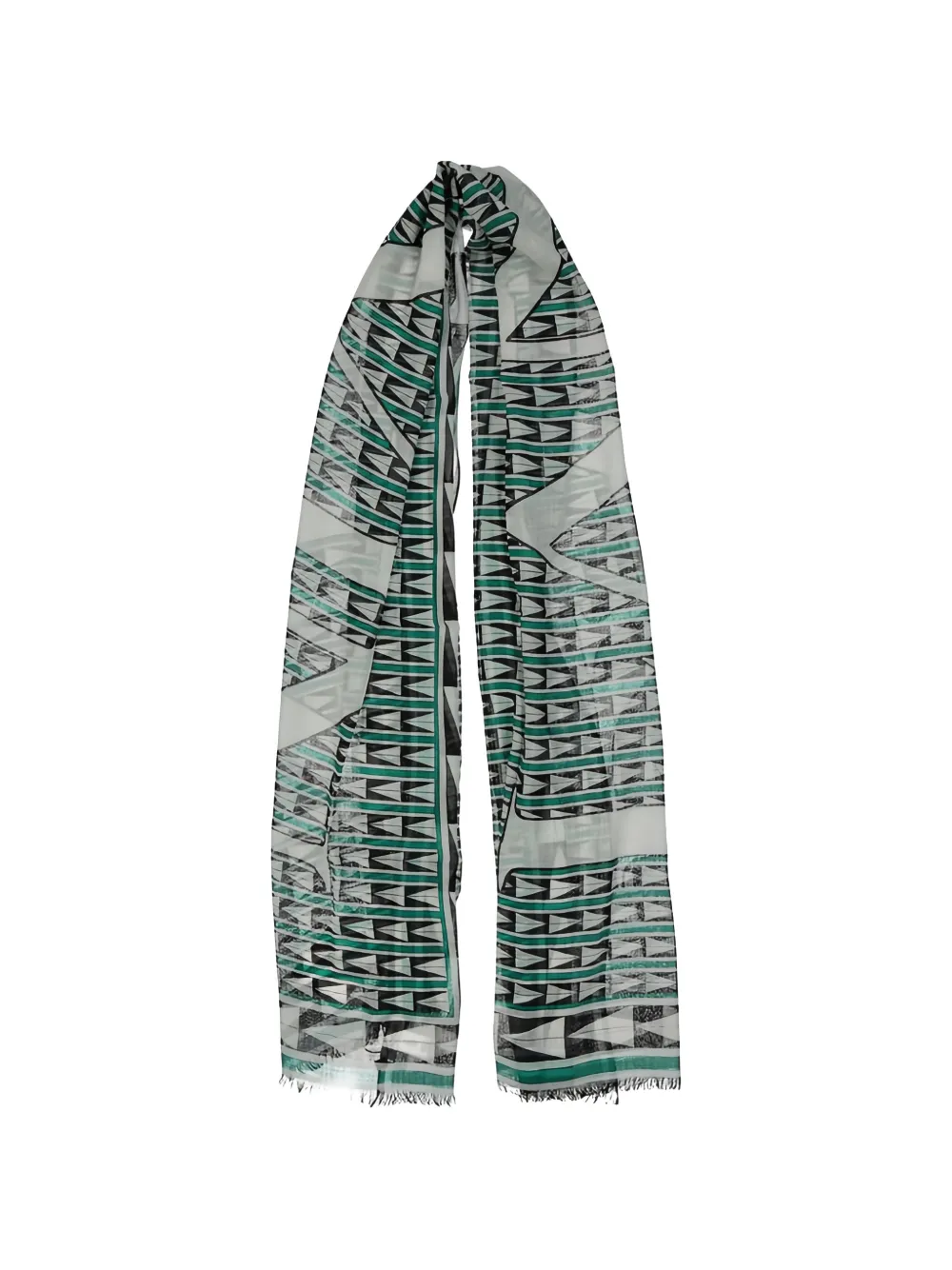 Lanvin Sjaal met geometrische print en logo Wit