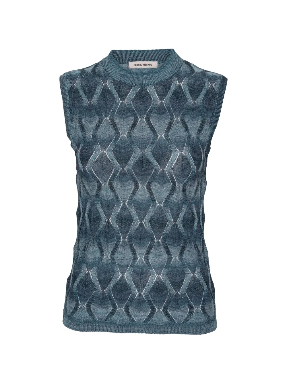 Henrik Vibskov Resonance pointelle-knit top - Blu