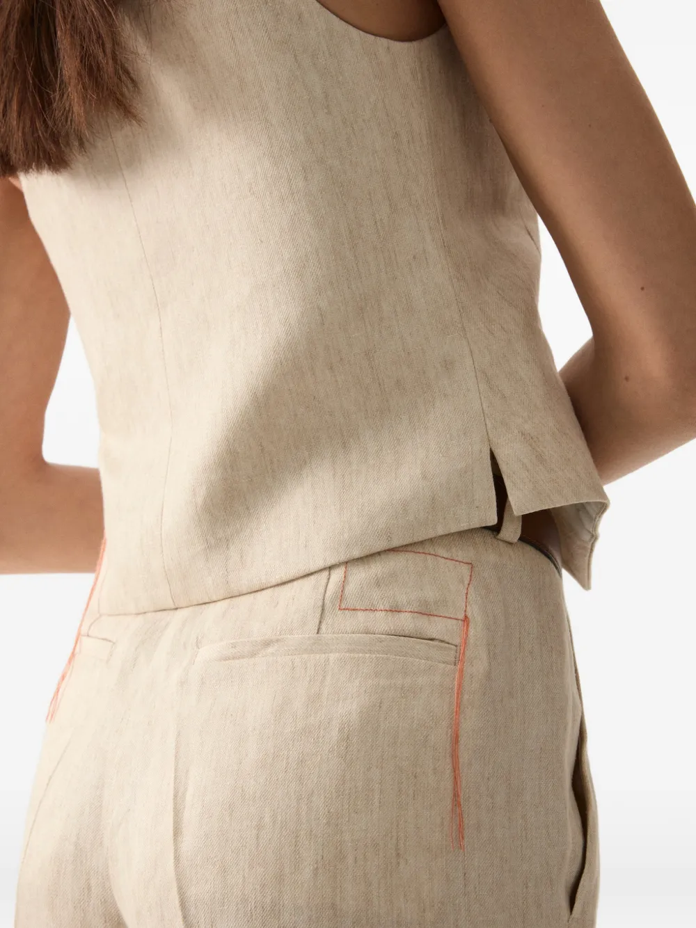 Fortela Demi Single-breasted Waistcoat in Neutrals, view 5