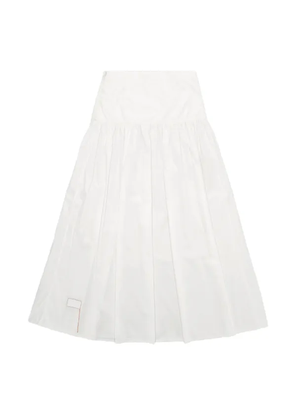 Fortela Naomi Pleated Poplin Skirt in White