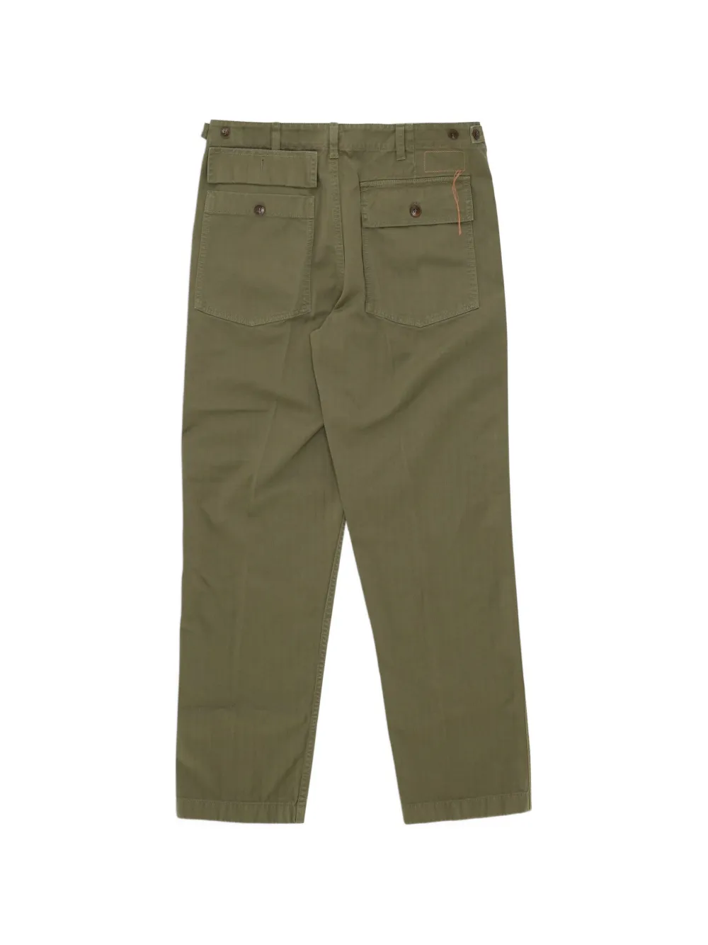 Fortela Newfatigue broek met visgraatpatroon katoenen Groen