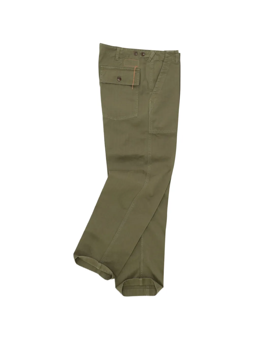 Fortela Newfatigue broek met visgraatpatroon katoenen Groen
