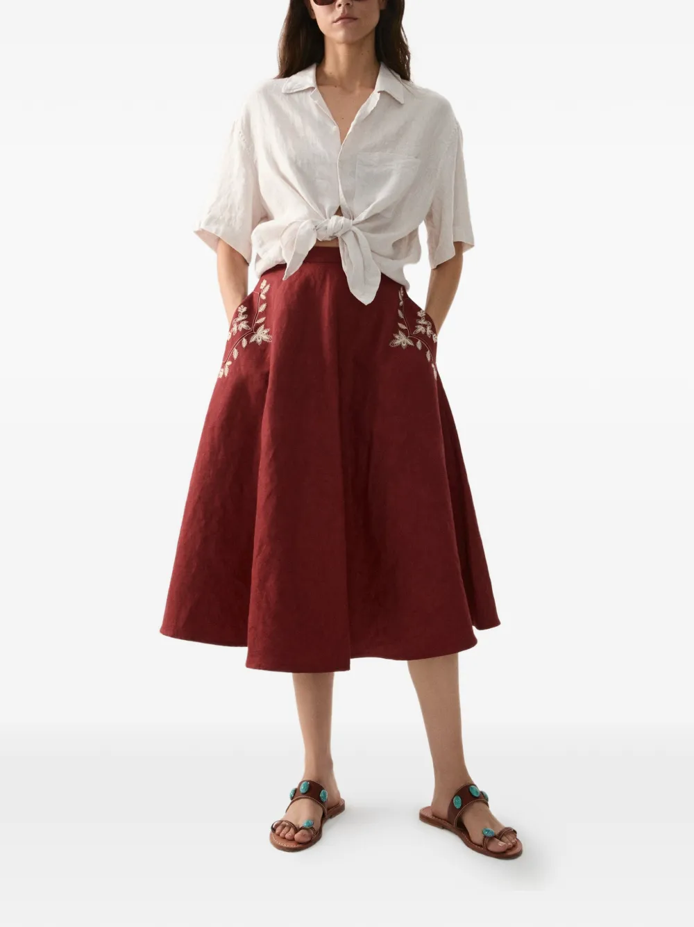Fortela Nicole Embroidered Skirt, view 2