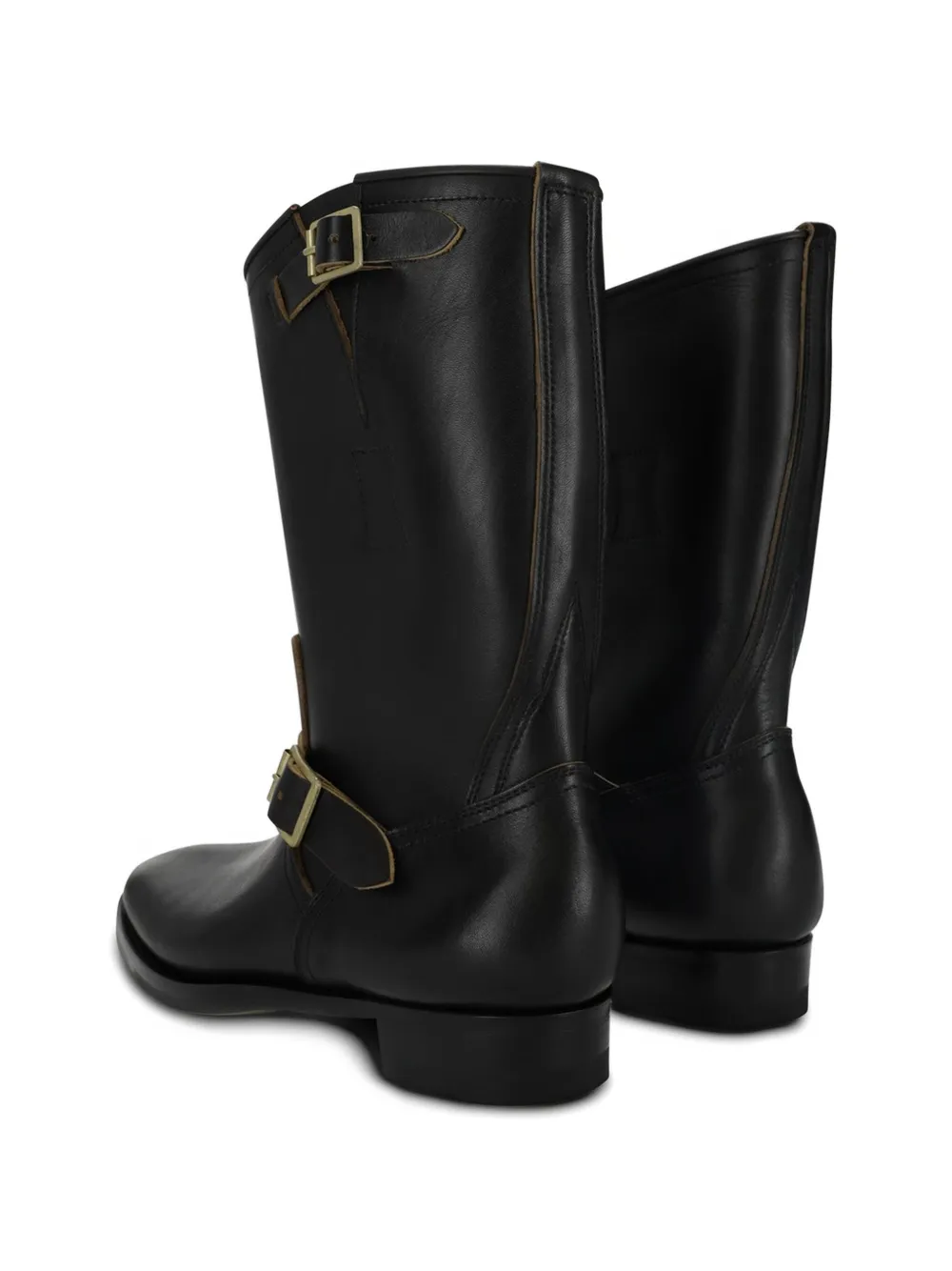 Fortela Engineer buckle-fastening leather boots Zwart