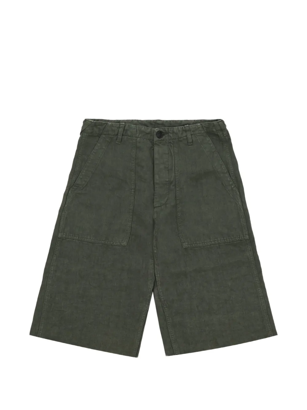 Fortela Simone raw-edge shorts - Verde