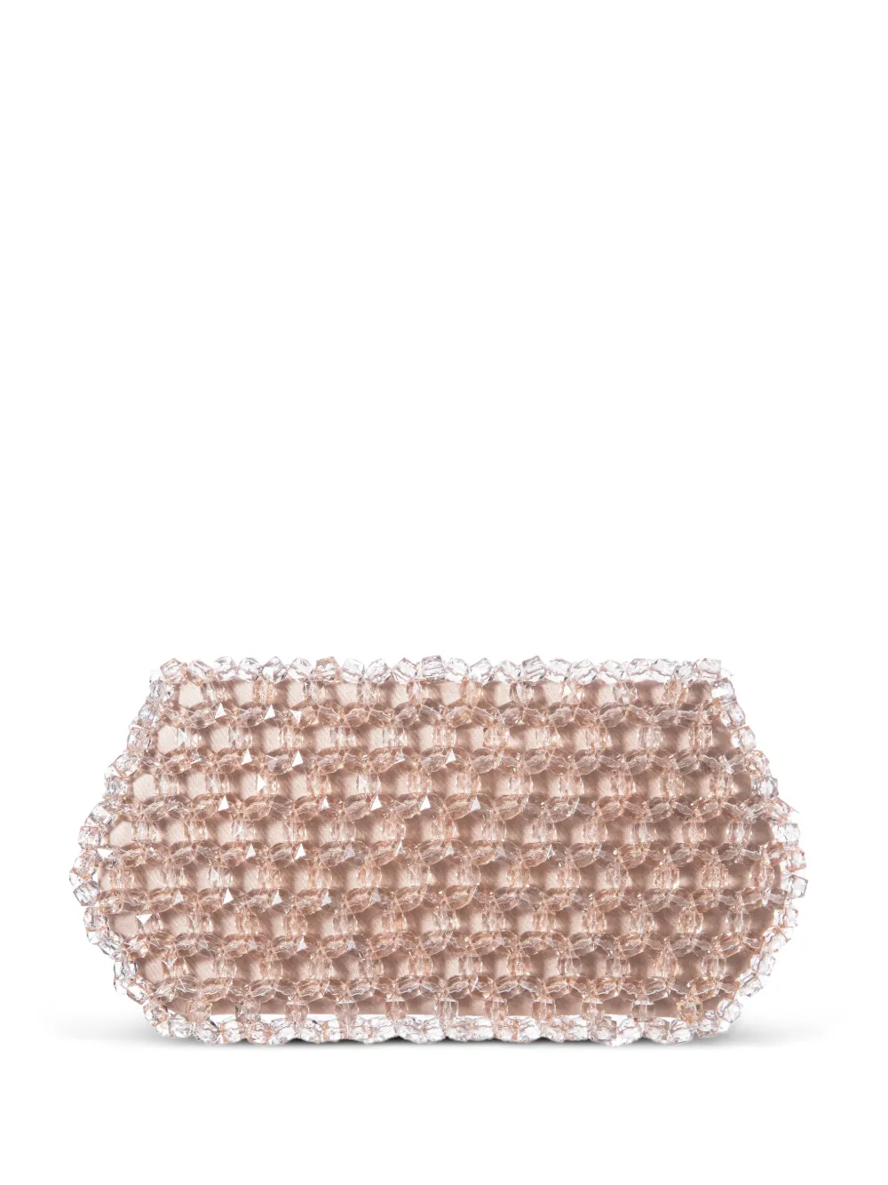 0711 Lizzie bead-embellished clutch bag - Rosa