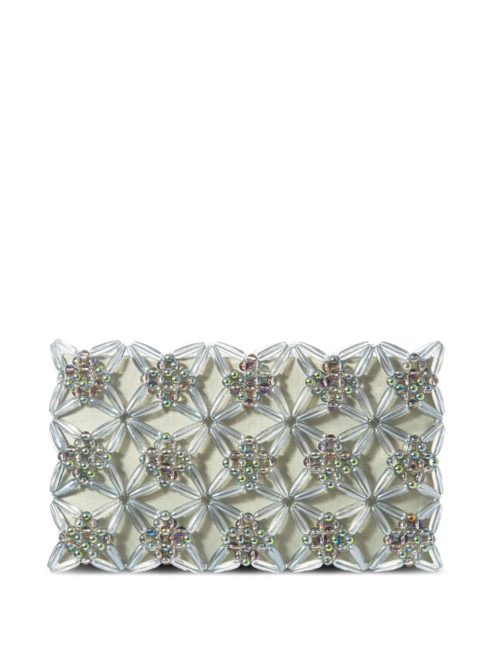 0711 Rhea bead-embellished clutch bag | Grey | Image 1
