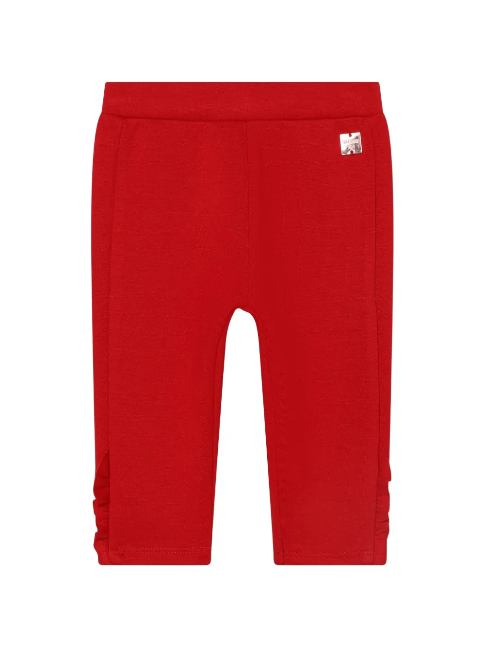 CARREMENT BEAU ruffle-trim knit tracksuit bottoms - Red