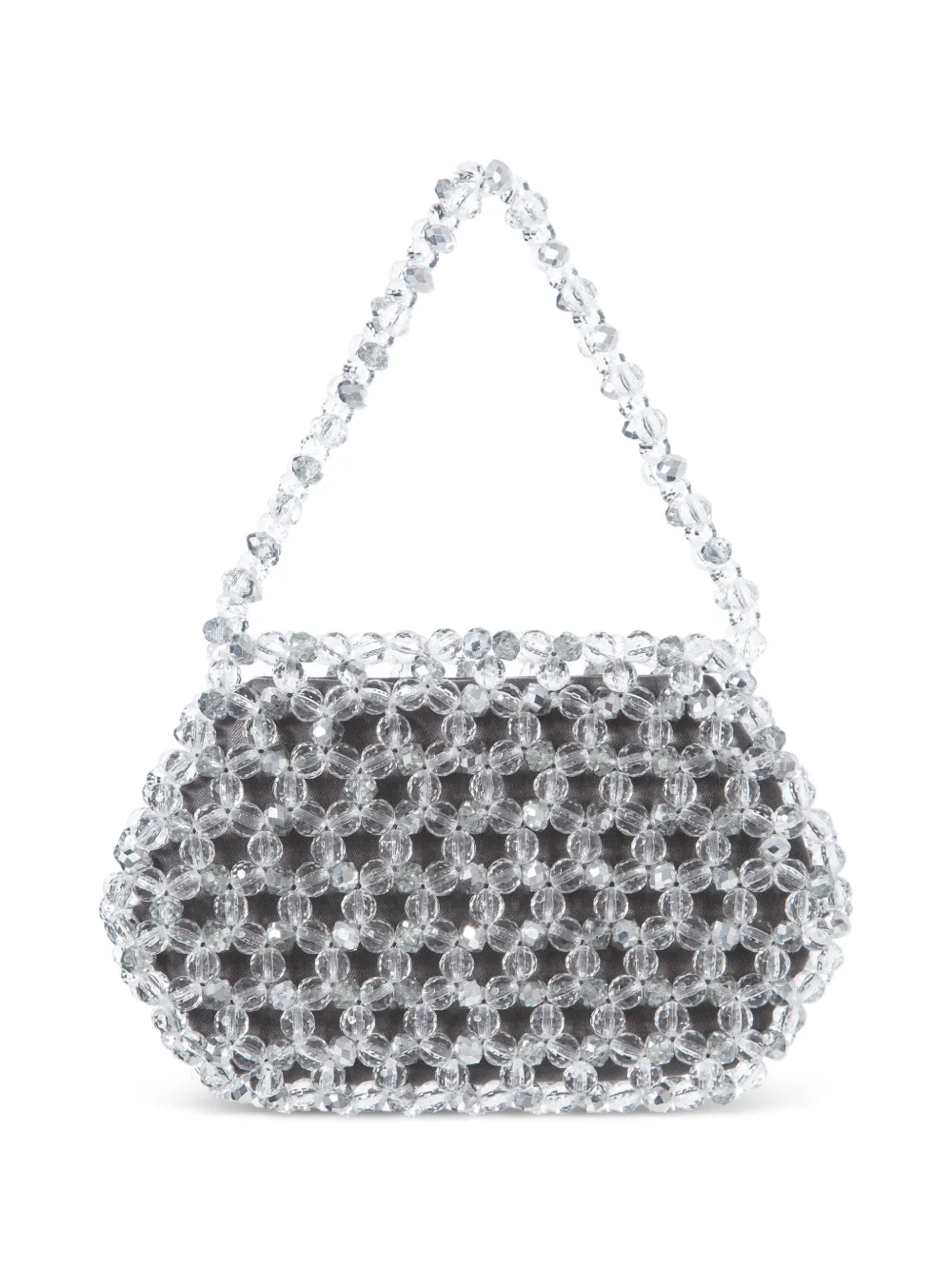 0711 Ella beaded mini bag - Bianco