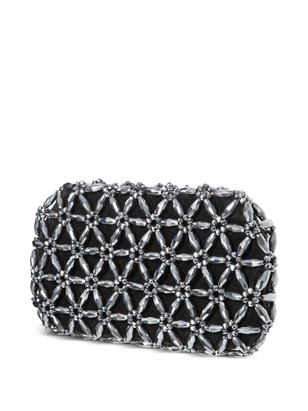 0711 Tebea clutch verfraaid met kralen Grijs