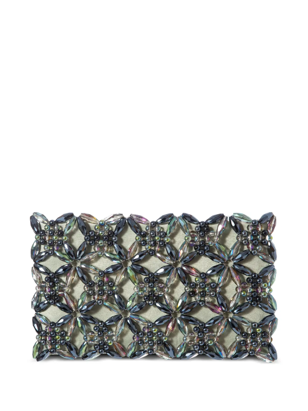 0711 Rhea bead-embellished clutch bag - Blu