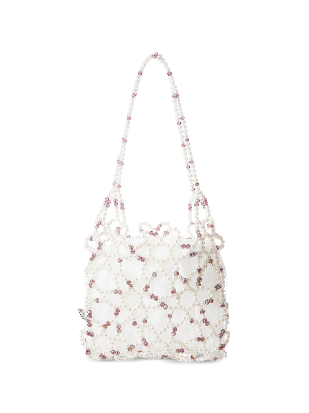 0711 Jasmine faux-pearl shoulder bag - Toni neutri